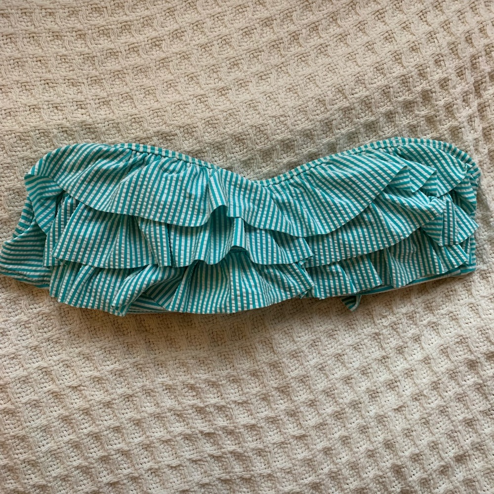 Jessica Simpson ruffle bandeau bikini top